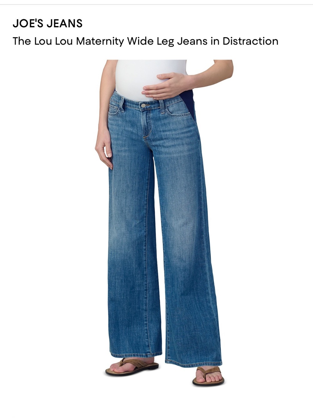 Joe's Jeans The Lou Lou Wide Leg Maternity in Distraction, Size 26